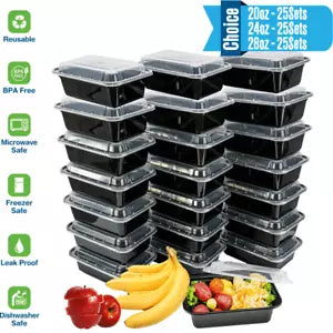 Meal Prep Containers with Lids-Reusable Containers, Food Prep Freezer Safe,